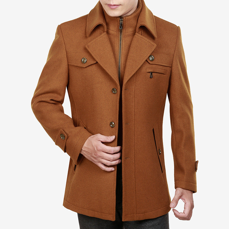 Brown coat with a white background