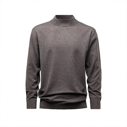 Gray turtleneck sweater on a white background