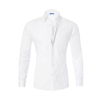 White dress shirt on a white background